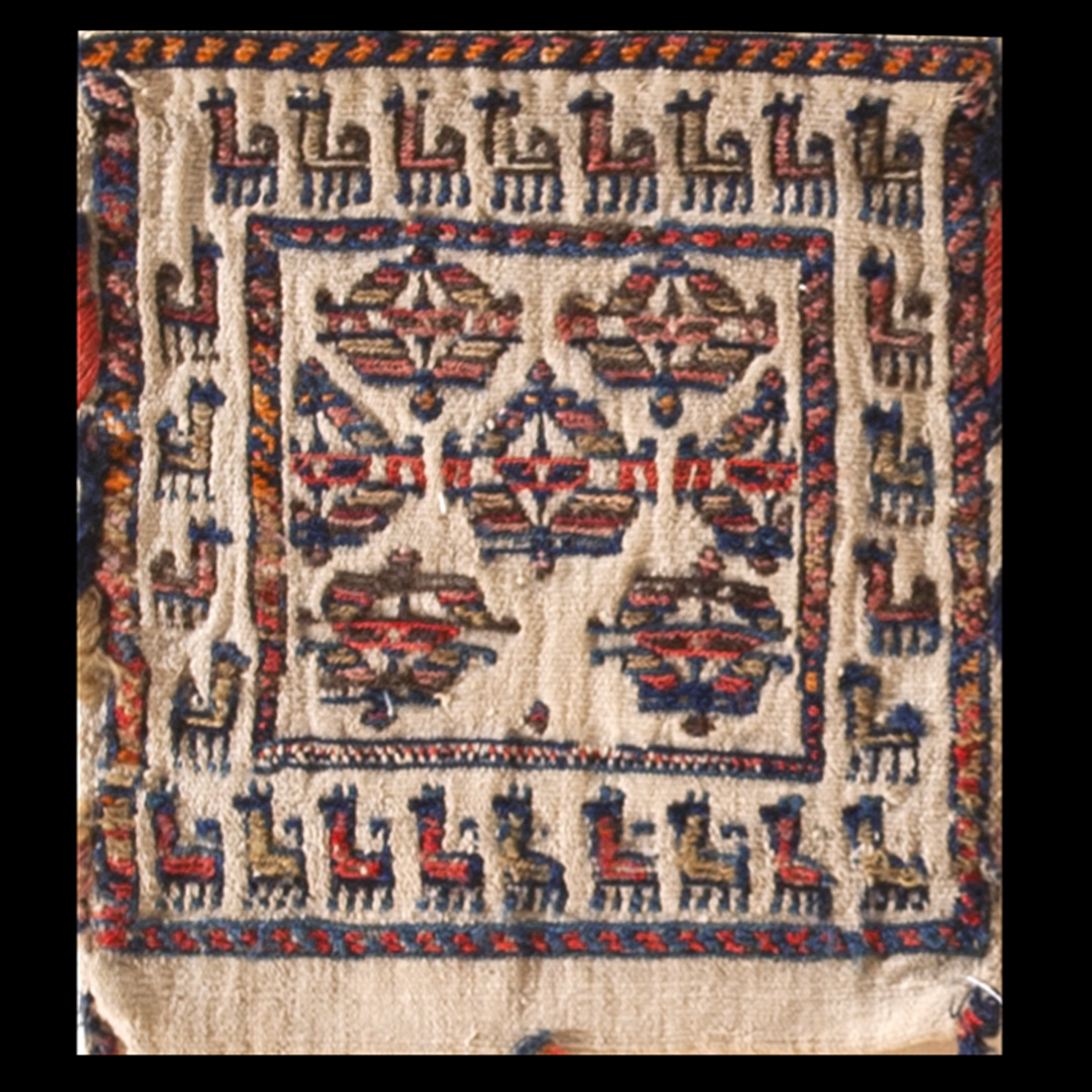 Antique Caucasian - Soumak Rug - 22456 | Persian Tribal 1' 0'' x 1' 0'' | Ivory, Origin Persia, Circa: 1900